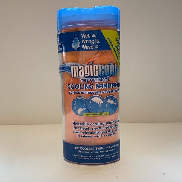 MagicCool Ultimate Cooling Bandana Reusable Orange Grabber Inc 50+ UV protection - Picture 1 of 4